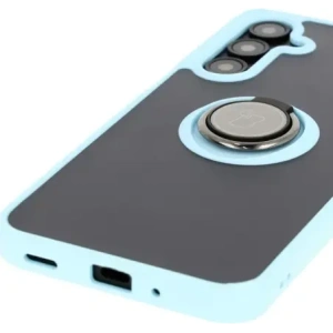 Hurtownia GSM - Etui z uchwytem na palec Bizon Case Hybrid Ring do Samsung Galaxy A16 4G/5G przydymione z jasnoniebieską ramką - BIZ6678 - {ean13} - Hurt