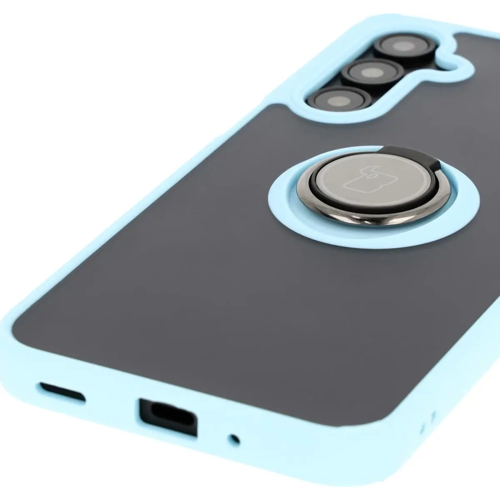 Wholesale Bizon Case Hybrid Ring Samsung Galaxy A16 4G/5G smoky with a light blue frame - BIZ6678 - {ean13} - Hurt