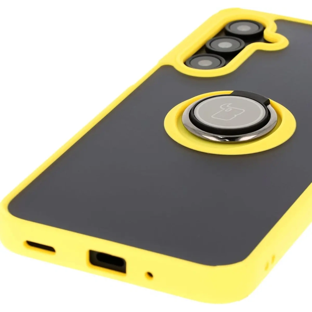 Hurtownia GSM - Bizon Case Hybrid Gyűrű Samsung Galaxy A16 4G/5G füstös sárga kerettel - BIZ6679 - {ean13} - Hurt