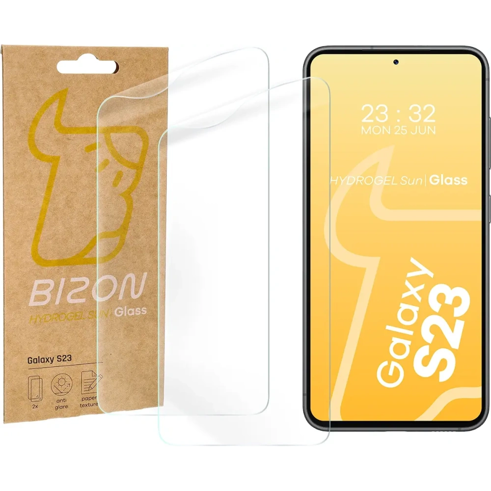 Hurtownia GSM - Bizon Glass Hydrogel Soare Samsung Galaxy S23 [2 PACHET] - BIZ6691 - {ean13} - Hurt