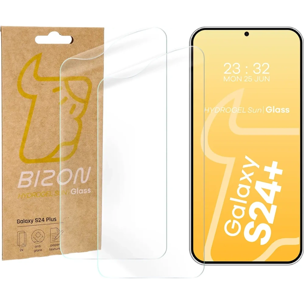 Wholesale Bizon Glass Hydrogel Sun Samsung Galaxy S24 Plus [2 PACK] - BIZ6693 - {ean13} - Hurt