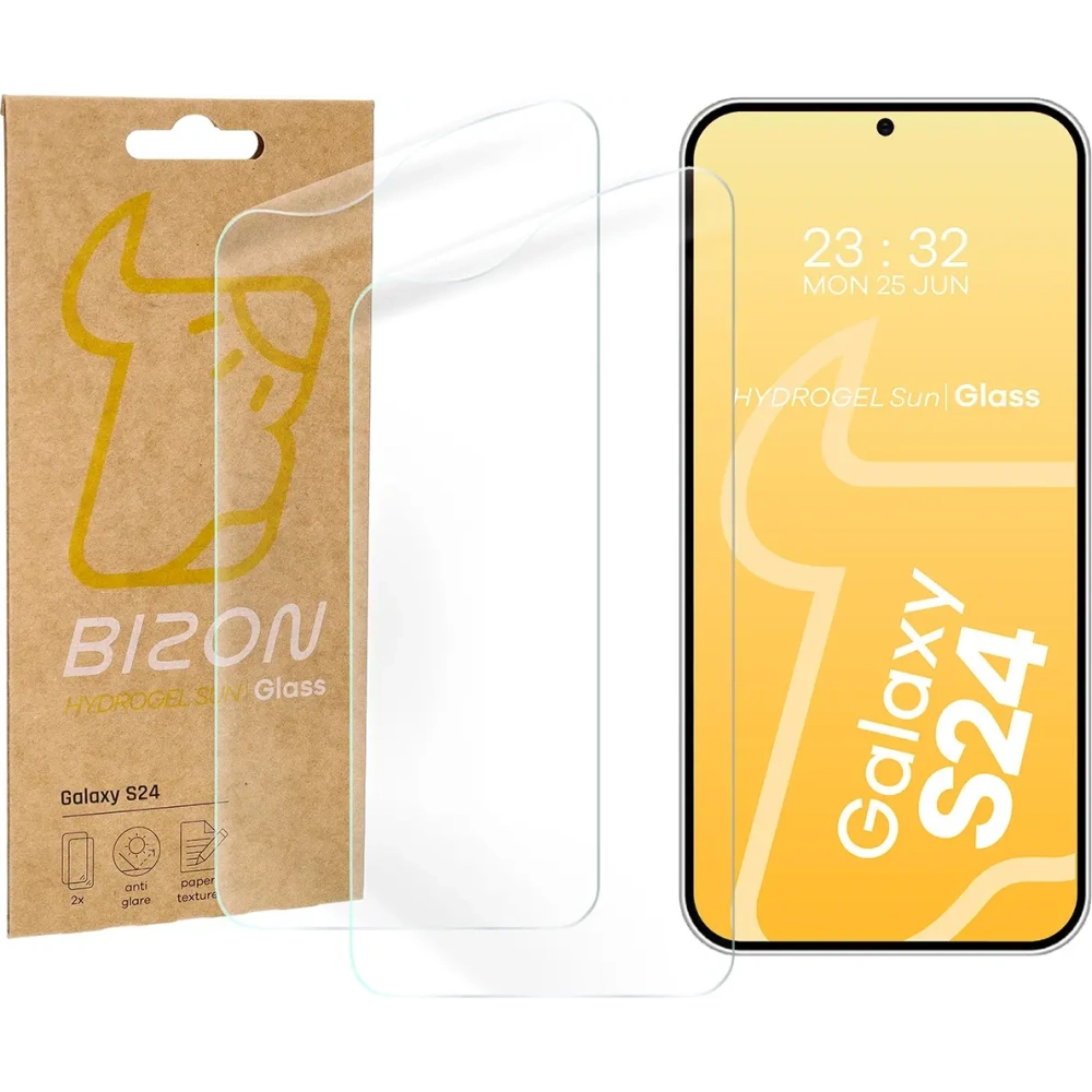 Hurtownia GSM - Fólie matná Bizon Glass Hydrogel Sun do Samsung Galaxy S24 [2 PACK] - BIZ6694 - {ean13} - Hurt