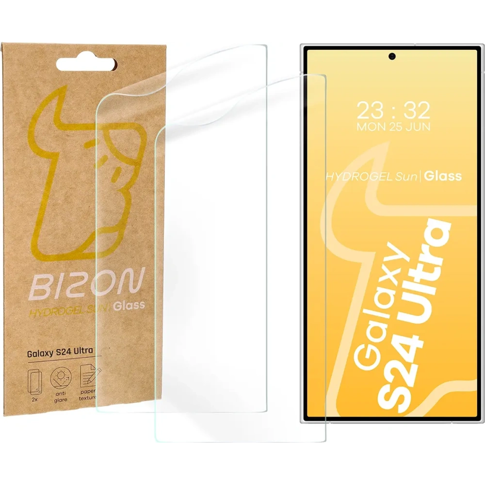 Hurtownia GSM - Bizon Glass Hydrogel Nap Samsung Galaxy S24 Ultra [2 PACK] - BIZ6696 - {ean13} - Hurt