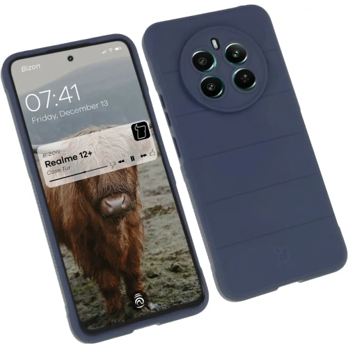 Pancerne etui Bizon Case Tur do Realme 12+ granatowe