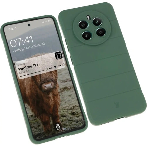 Pancerne etui Bizon Case Tur do Realme 12+ ciemnozielone