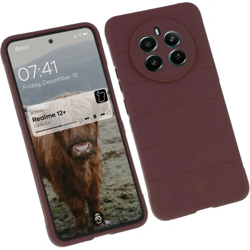 Pancerne etui Bizon Case Tur do Realme 12+ ciemnofioletowe