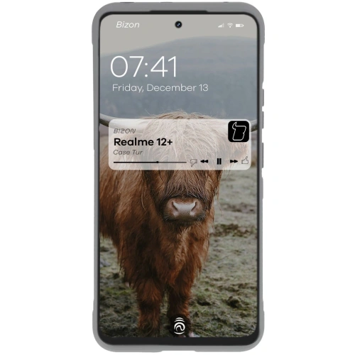 Pancerne etui Bizon Case Tur do Realme 12+ jasnoszare