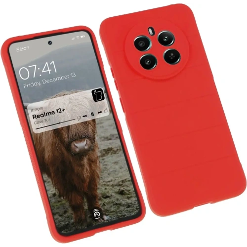 Pancerne etui Bizon Case Tur do Realme 12+ czerwone