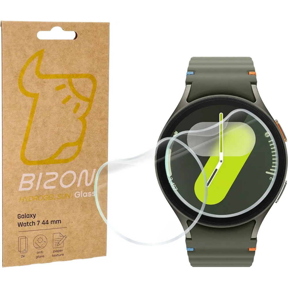 Hurtownia GSM - Fólie matná Bizon Glass Watch Hydrogel Sun do Samsung Galaxy Watch 7 44 mm [2 PACK] - BIZ6712 - {ean13} - Hurt