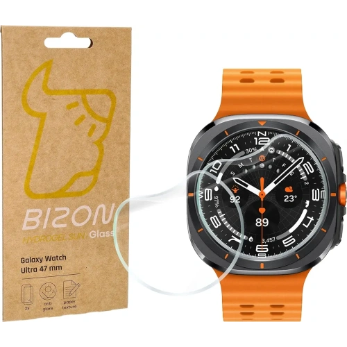 Folia matowa Bizon Glass Watch Hydrogel Sun do Samsung Galaxy Watch Ultra 47 mm [2 PACK]