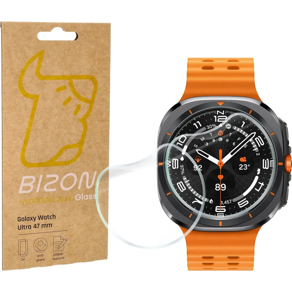 Hurtownia GSM - Bizon Glas Uhr Hydrogel Sonne Samsung Galaxy Uhr Ultra 47 mm [2 PACK] - BIZ6713 - {ean13} - Hurt