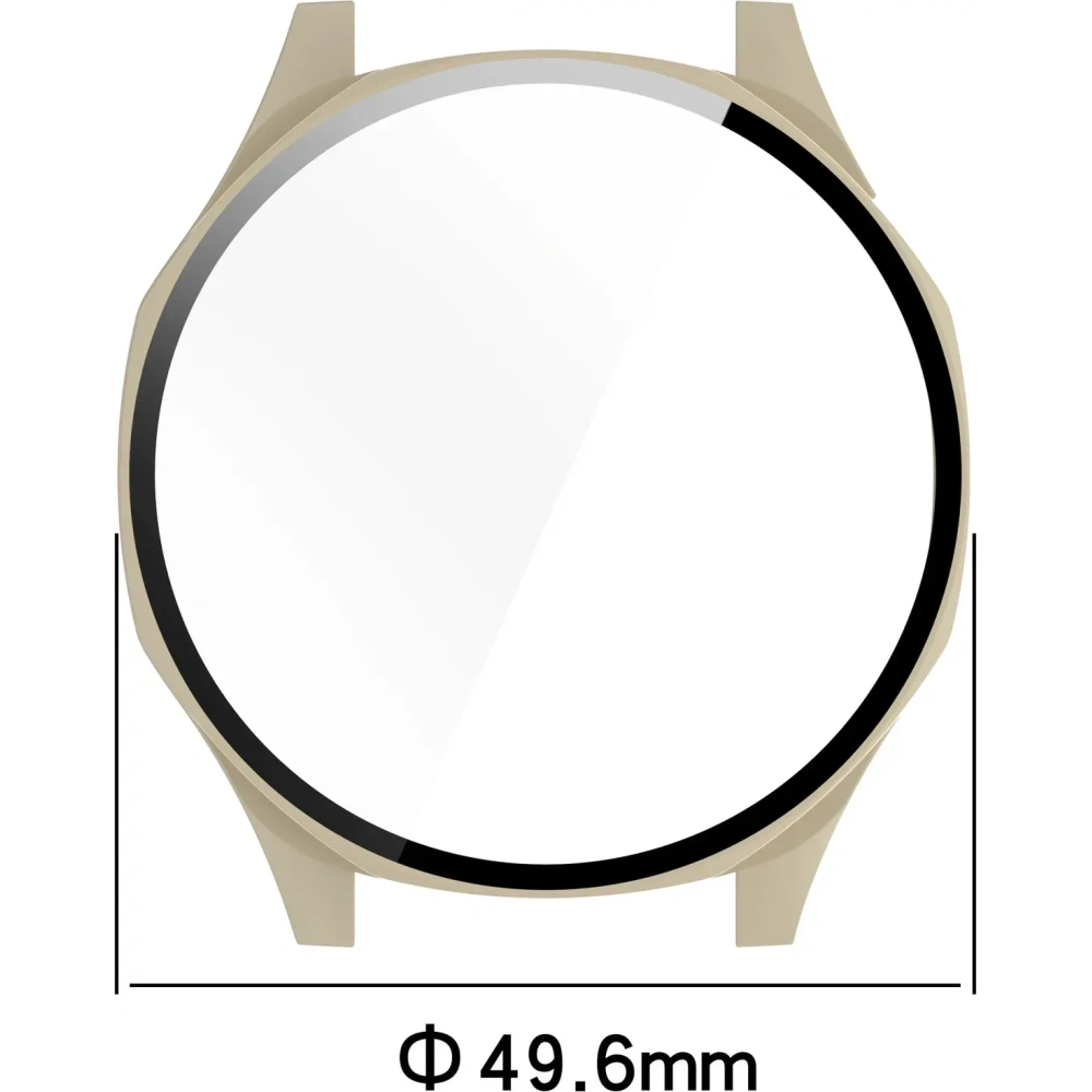 Hurtownia GSM - Etui ze szkłem do zegarka Bizon Case+Glass Watch do Huawei Watch GT 5 46 mm beżowe - BIZ6728 - {ean13} - Hurt