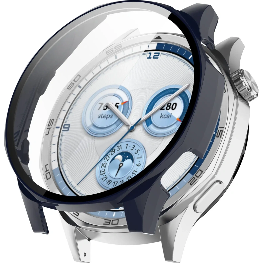 Hurtownia GSM - Etui ze szkłem do zegarka Bizon Case+Glass Watch do Huawei Watch GT 5 46 mm niebieskie - BIZ6730 - {ean13} - Hurt
