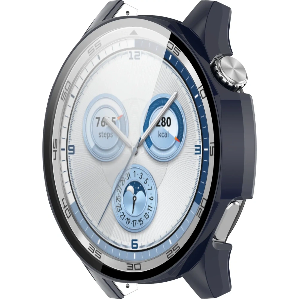 Hurtownia GSM - Etui ze szkłem do zegarka Bizon Case+Glass Watch do Huawei Watch GT 5 46 mm niebieskie - BIZ6730 - {ean13} - Hurt