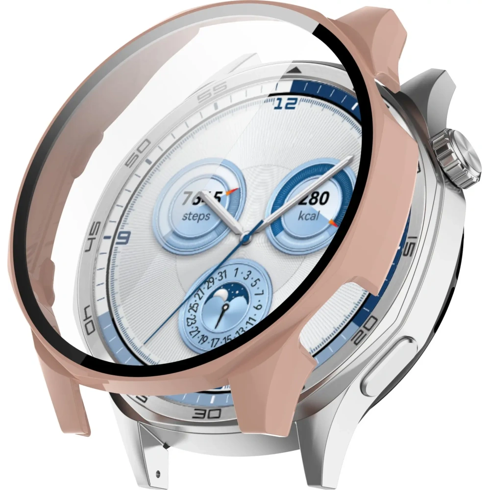 Hurtownia GSM - Etui ze szkłem do zegarka Bizon Case+Glass Watch do Huawei Watch GT 5 46 mm różowe - BIZ6733 - {ean13} - Hurt
