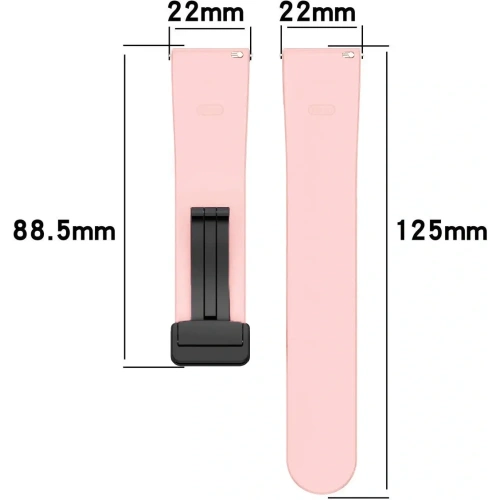 Silikonowy pasek Bizon Strap Watch Silicone 22 mm do smartwatcha różowy