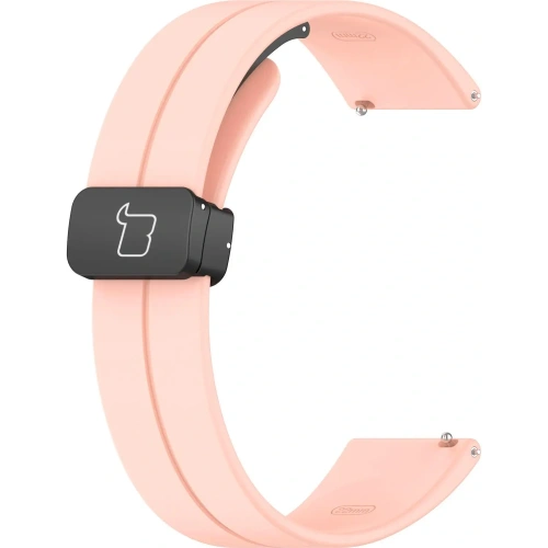 Silikonowy pasek Bizon Strap Watch Silicone 22 mm do smartwatcha różowy