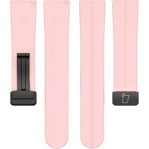 Silikonowy pasek Bizon Strap Watch Silicone 22 mm do smartwatcha różowy