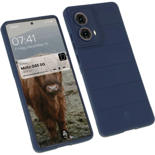 Pancerne etui Bizon Case Tur do Motorola Moto G85 5G granatowe
