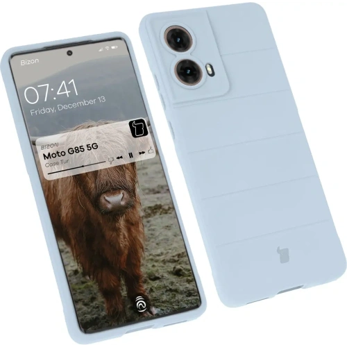 Pancerne etui Bizon Case Tur do Motorola Moto G85 5G jasnoniebieskie