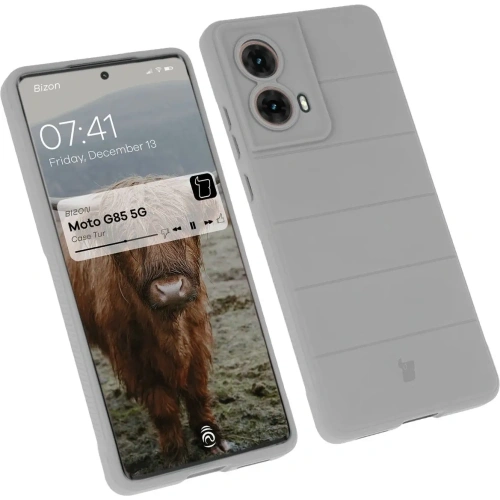 Pancerne etui Bizon Case Tur do Motorola Moto G85 5G jasnoszare