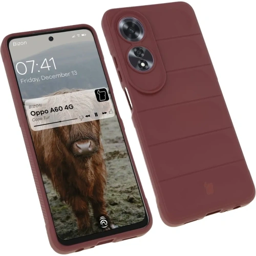 Pancerne etui Bizon Case Tur do Oppo A60 4G ciemnofioletowe