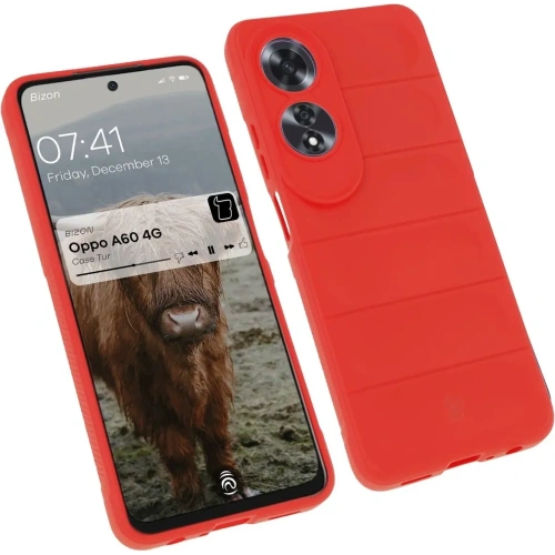 Pancerne etui Bizon Case Tur do Oppo A60 4G czerwone