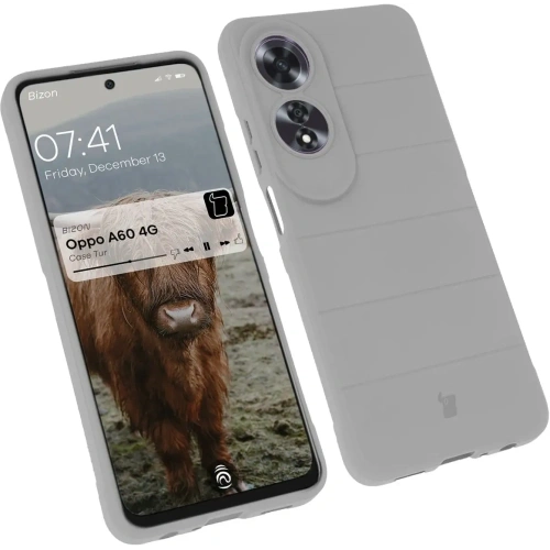 Pancerne etui Bizon Case Tur do Oppo A60 4G jasnoszare