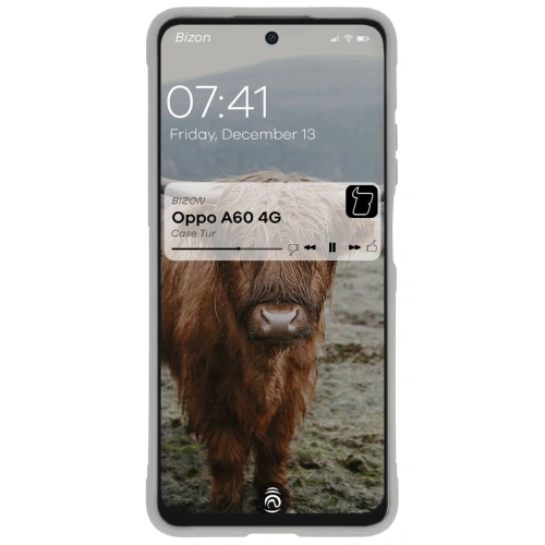 Pancerne etui Bizon Case Tur do Oppo A60 4G jasnoszare