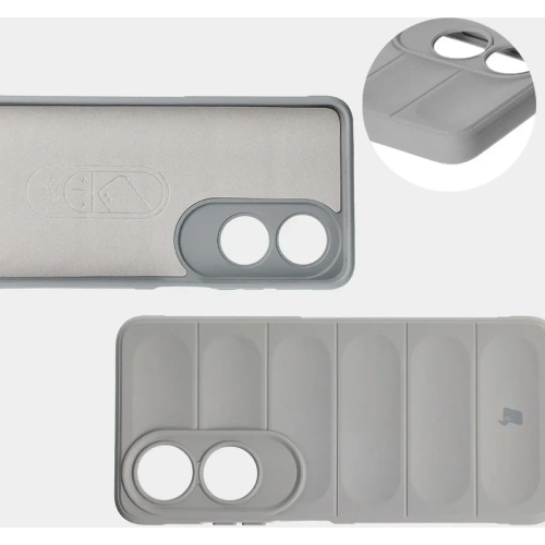 Pancerne etui Bizon Case Tur do Oppo A60 4G jasnoszare