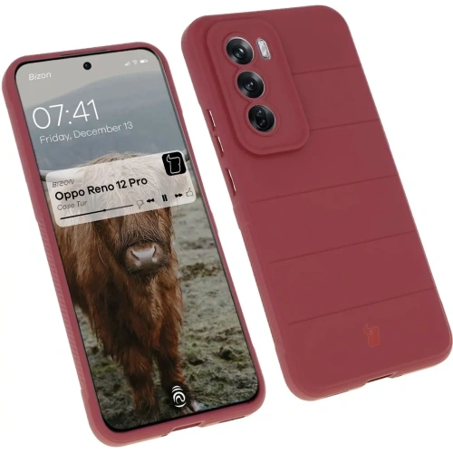 Pancerne etui Bizon Case Tur do Oppo Reno 12 Pro ciemnofioletowe