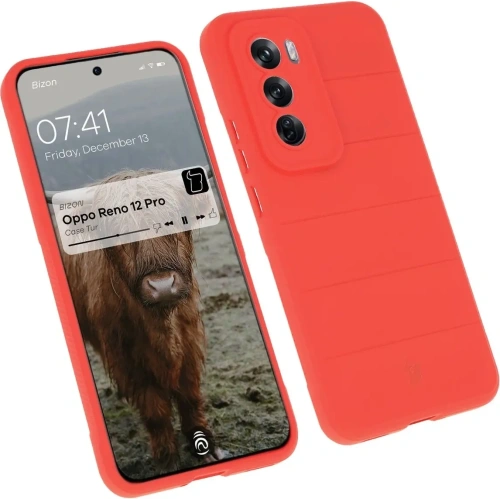 Pancerne etui Bizon Case Tur do Oppo Reno 12 Pro czerwone