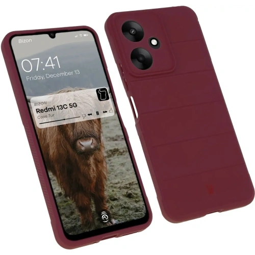 Pancerne etui Bizon Case Tur do Xiaomi Redmi 13C 5G ciemnofioletowe