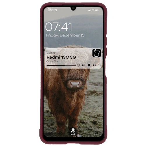 Pancerne etui Bizon Case Tur do Xiaomi Redmi 13C 5G ciemnofioletowe