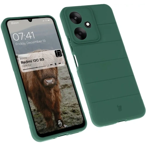 Pancerne etui Bizon Case Tur do Xiaomi Redmi 13C 5G ciemnozielone