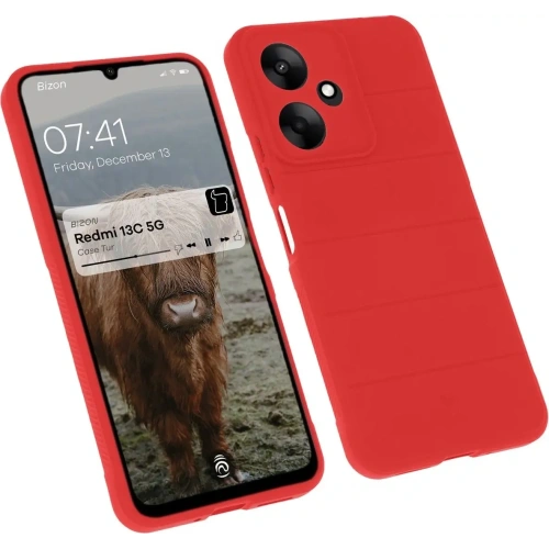 Pancerne etui Bizon Case Tur do Xiaomi Redmi 13C 5G czerwone