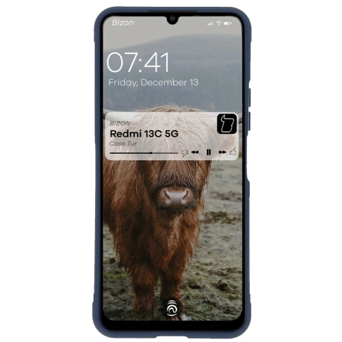 Pancerne etui Bizon Case Tur do Xiaomi Redmi 13C 5G granatowe