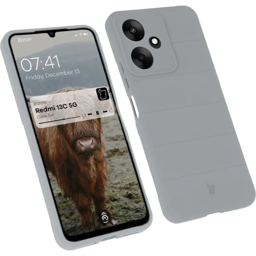 Pancerne etui Bizon Case Tur do Xiaomi Redmi 13C 5G jasnoszare