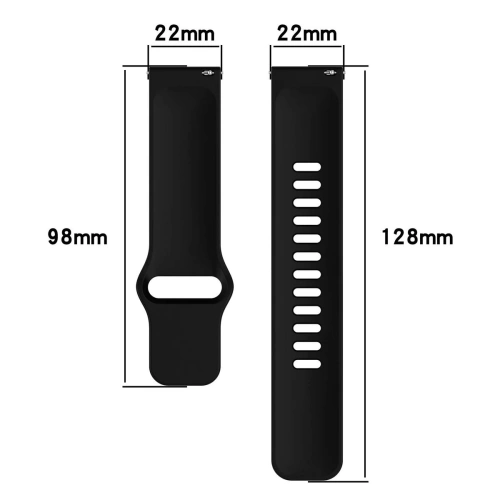 Silikonowy pasek Bizon Strap Watch Silicone do Xiaomi Redmi Watch 5 Lite / 5 Active czarny