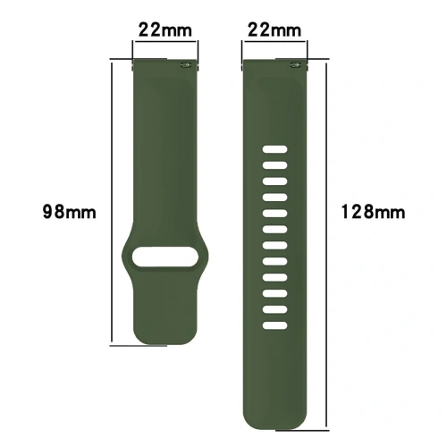 Silikonowy pasek Bizon Strap Watch Silicone do Xiaomi Redmi Watch 5 Lite / 5 Active ciemnozielony