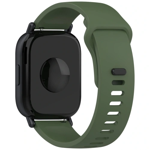Silikonowy pasek Bizon Strap Watch Silicone do Xiaomi Redmi Watch 5 Lite / 5 Active ciemnozielony