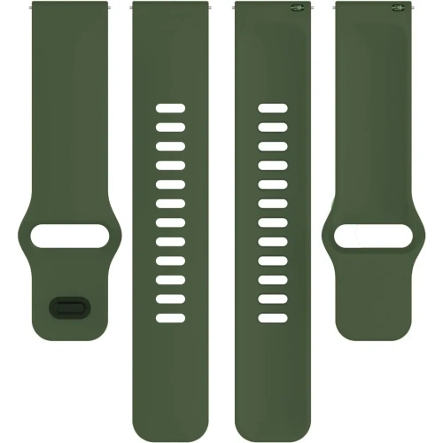 Silikonowy pasek Bizon Strap Watch Silicone do Xiaomi Redmi Watch 5 Lite / 5 Active ciemnozielony