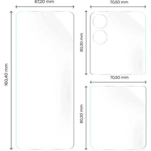 Folia hydrożelowa na tył i przód Bizon Glass Hydrogel Set do Xiaomi Mix Flip