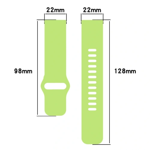 Silikonowy pasek Bizon Strap Watch Silicone do Xiaomi Redmi Watch 5 Lite / 5 Active jasnozielony