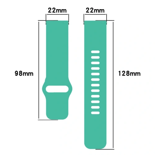 Silikonowy pasek Bizon Strap Watch Silicone do Xiaomi Redmi Watch 5 Lite / 5 Active miętowy