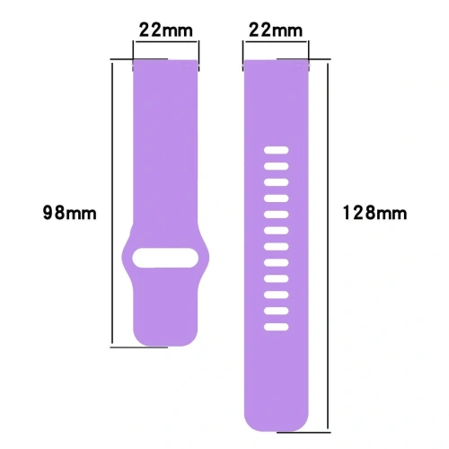 Silikonowy pasek Bizon Strap Watch Silicone do Xiaomi Redmi Watch 5 Lite / 5 Active fioletowy