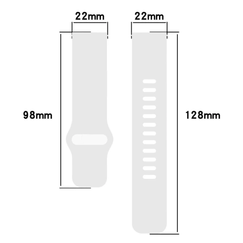 Silikonowy pasek Bizon Strap Watch Silicone do Xiaomi Redmi Watch 5 Lite / 5 Active biały