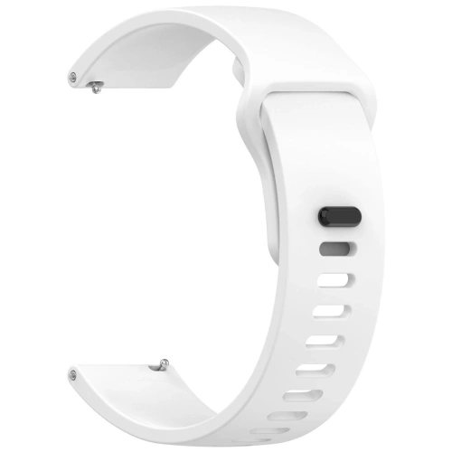 Silikonowy pasek Bizon Strap Watch Silicone do Xiaomi Redmi Watch 5 Lite / 5 Active biały