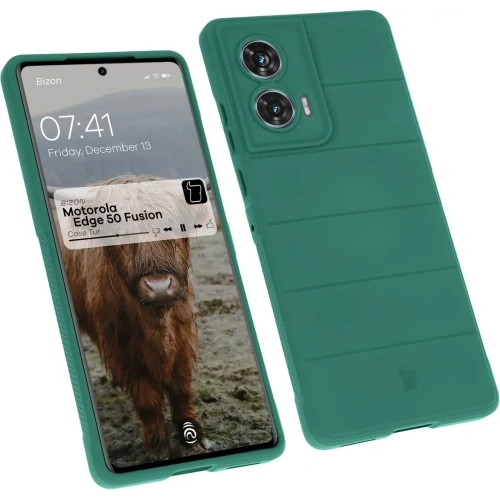Pancerne etui Bizon Case Tur do Motorola Edge 50 Fusion ciemnozielone