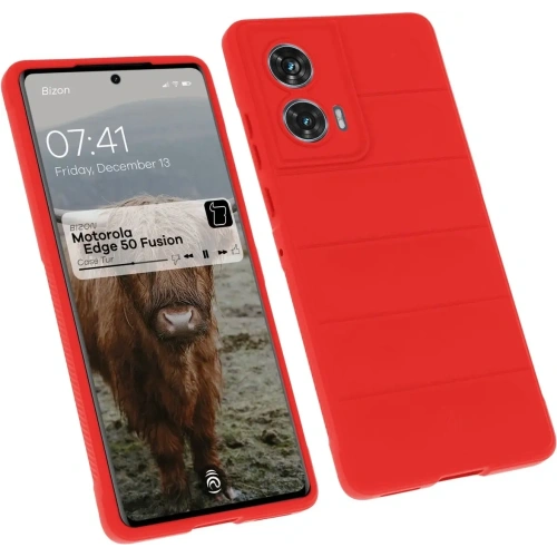 Pancerne etui Bizon Case Tur do Motorola Edge 50 Fusion czerwone